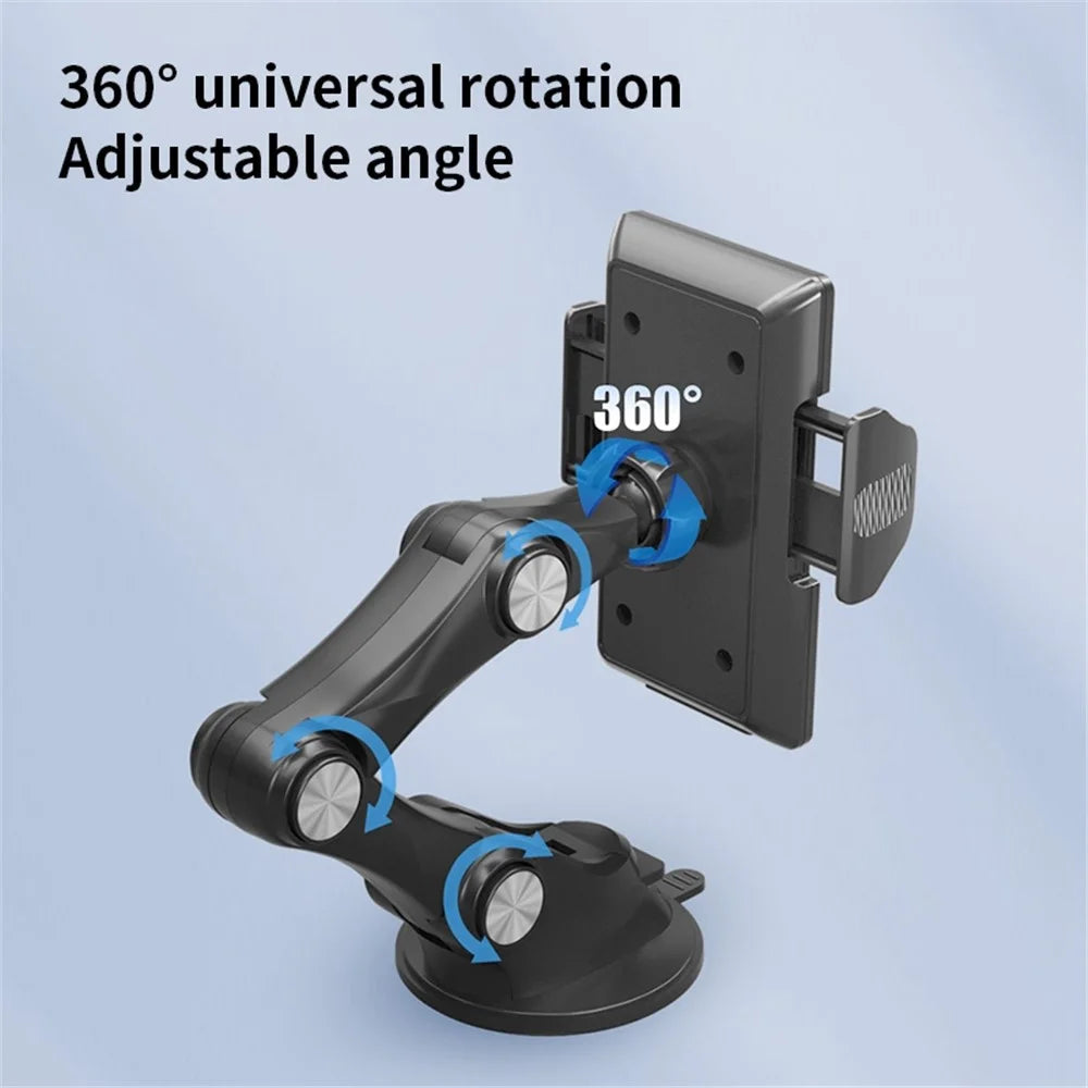 XZ3+JZ6 Nano Suction Cup Base Phone Holder Automatic Clamping Three Segment Bracket for Car Dashboard / Windshield - 6