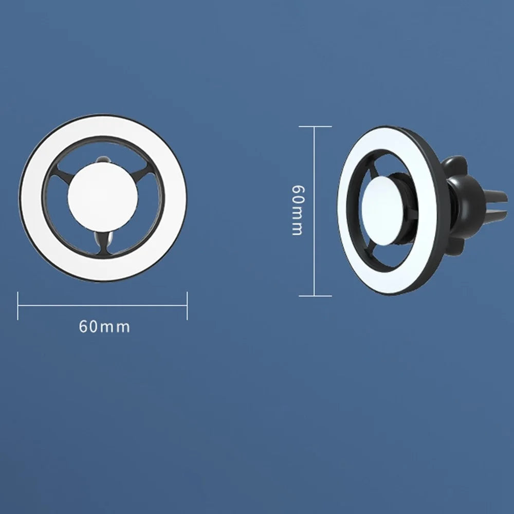 KLZ-KB100 Car Magnetic Phone Mount for iPhone 12-14 Series Air Vent Phone Holder Support 360-Degree Rotating - Black - 7