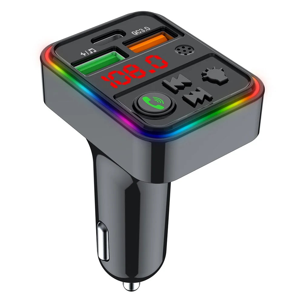 PDF18 PD 25W+QC3.0 Car Charger Bluetooth-compatible MP3 Player Car Charger Adapter Support Hands-Free Calls U-Disk Lossless Sound Quality - 1
