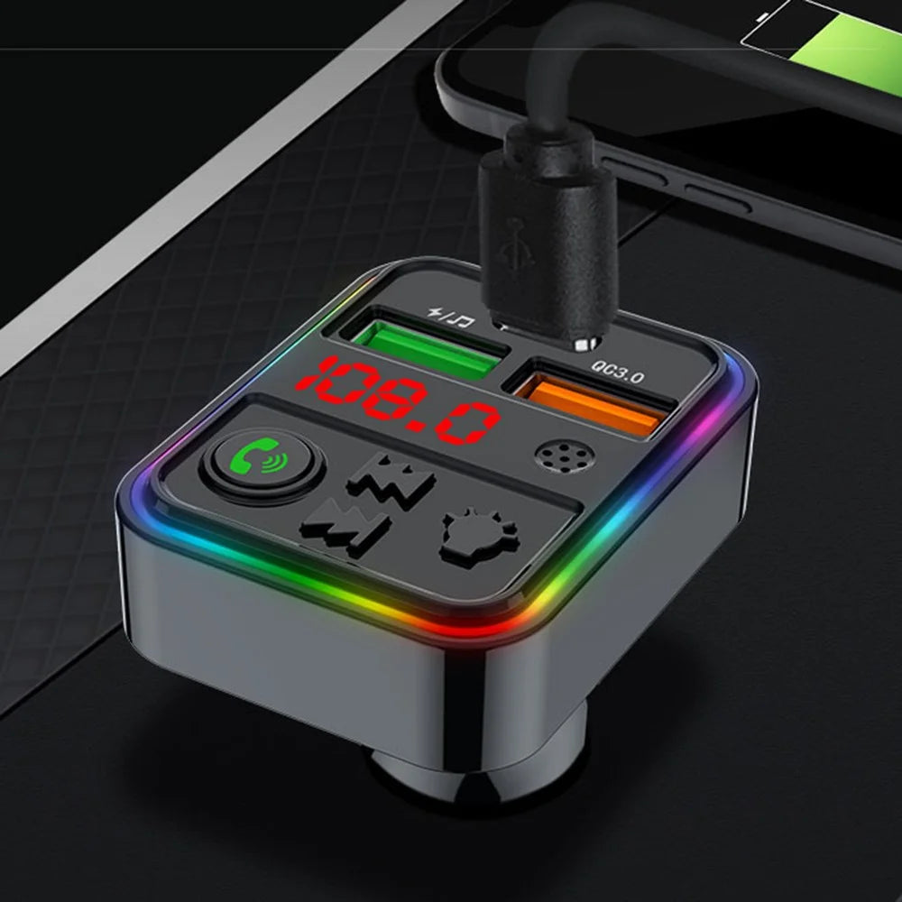 PDF18 PD 25W+QC3.0 Car Charger Bluetooth-compatible MP3 Player Car Charger Adapter Support Hands-Free Calls U-Disk Lossless Sound Quality - 3
