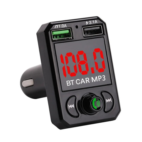 A6 BT FM Transmitter Car Charger with 2 USB Ports Car MP3 Player Support U Disk, TF Card, Bluetooth-compatible Hands-Free Calling - 1