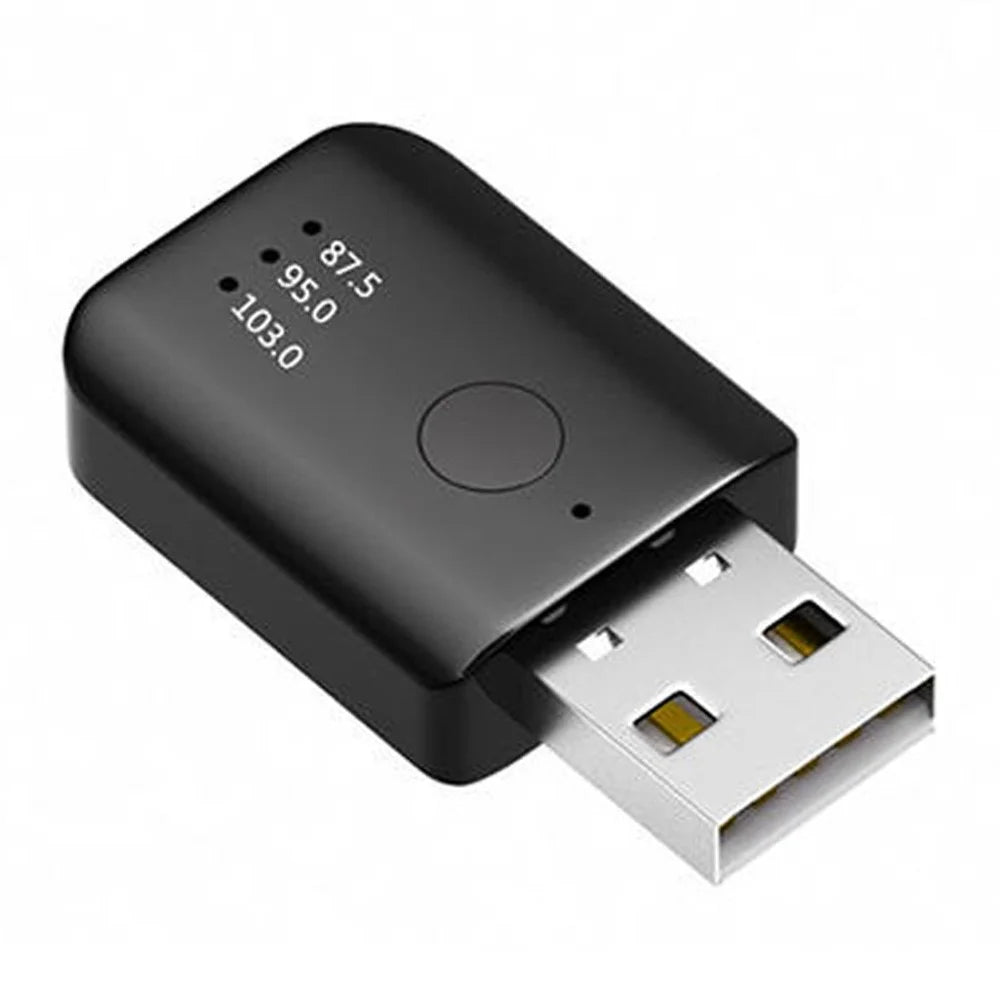 HQ-H5 Car Wireless Audio Adapter Bluetooth-compatible USB Receiver Universal Lossless MP3 Playback FM Transmitter Car Audio Adapter for Driving Navigation - 1
