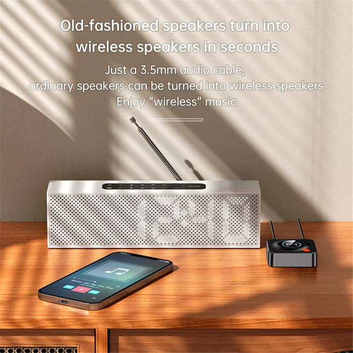C52 NFC Bluetooth-compatible 5.1 Receiver Stereo AUX 3.5mm RCA Optical Bluetooth-compatible Audio Adapter TV Wireless Handsfree Call - 6