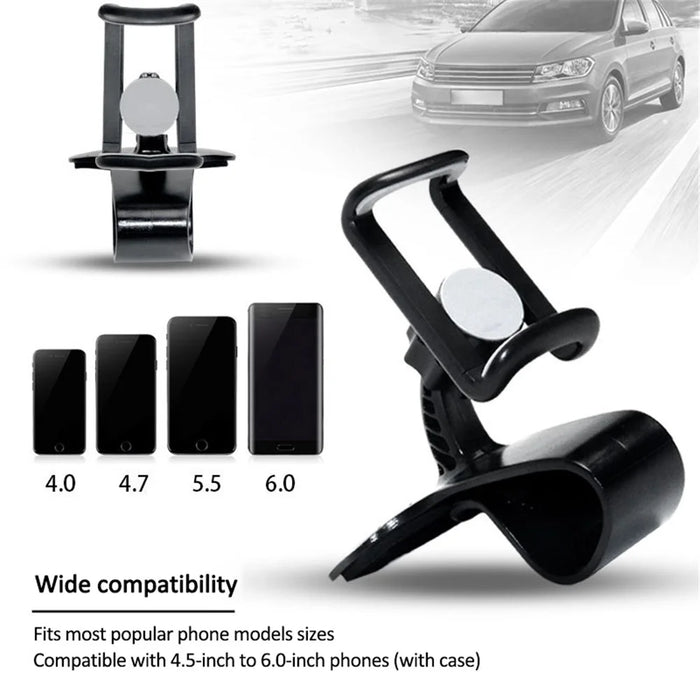 Universal Car Dashboard HUD Clip Phone Holder Rotatable Mobile Phone Stand Bracket with Air Vent Clip - 3