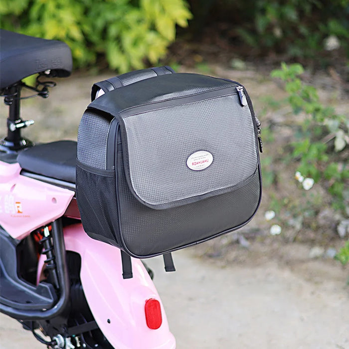 RZAHUAHU 10L Waterproof PU Motorcycle Rear Seat Bag Motorbike Bicycle Tools Storage Tail Bag - 3