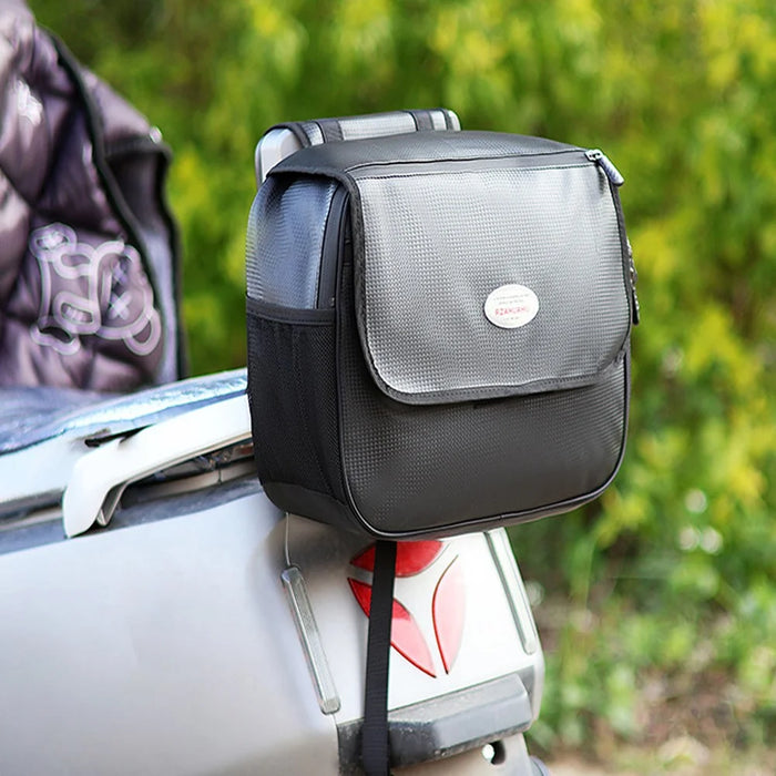 RZAHUAHU 10L Waterproof PU Motorcycle Rear Seat Bag Motorbike Bicycle Tools Storage Tail Bag - 5