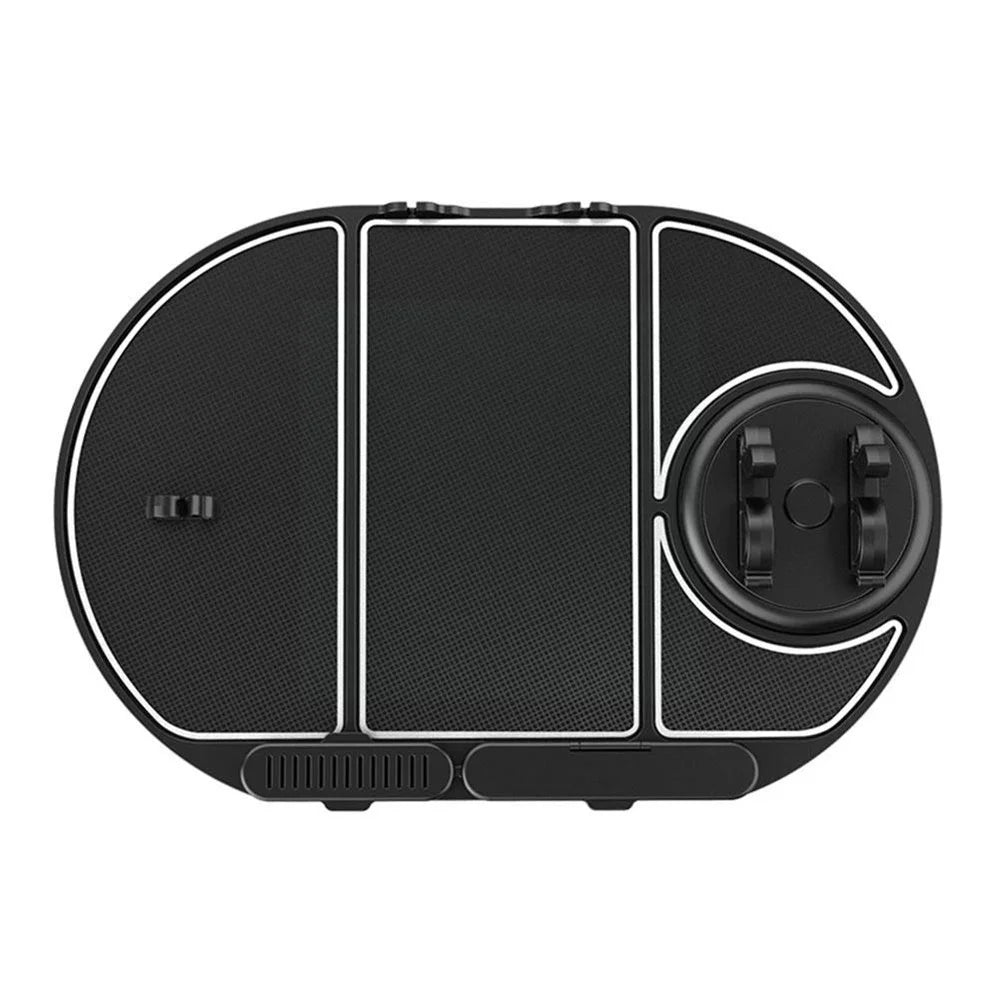 Multifunction Car Anti-slip Mat Phone Stand Vehicle Sundries Rubber Storage Mat with Phone Number Plate - 1