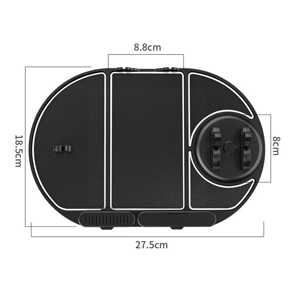 Multifunction Car Anti-slip Mat Phone Stand Vehicle Sundries Rubber Storage Mat with Phone Number Plate - 7