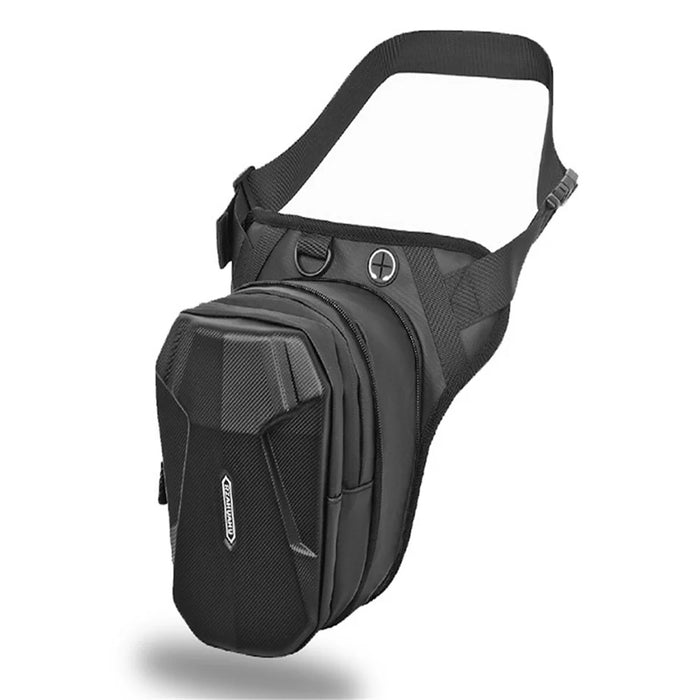 RZAHUAHU Hard Shell 600D Waterproof Fabric Motorcycle Riding Waist Bag Phone Tools Storage Crossbody Bag - 1
