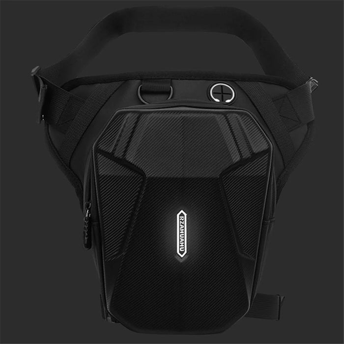 RZAHUAHU Hard Shell 600D Waterproof Fabric Motorcycle Riding Waist Bag Phone Tools Storage Crossbody Bag - 5