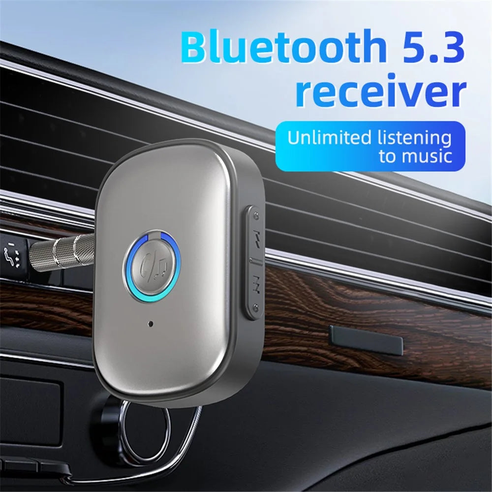 W1 Hands Free AUX Car Bluetooth-compatible Receiver Portable Mini BT 5.3 Receiver Car Audio Adapter - 3