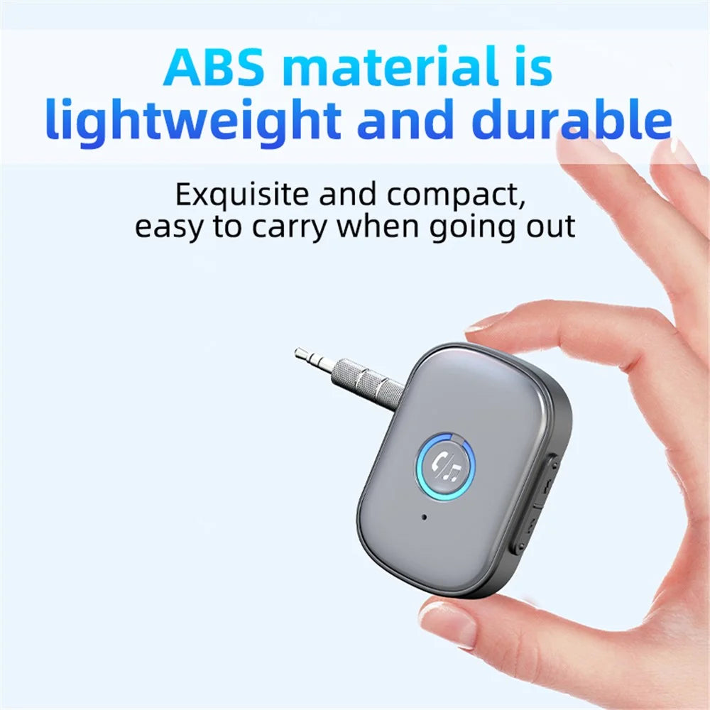W1 Hands Free AUX Car Bluetooth-compatible Receiver Portable Mini BT 5.3 Receiver Car Audio Adapter - 6