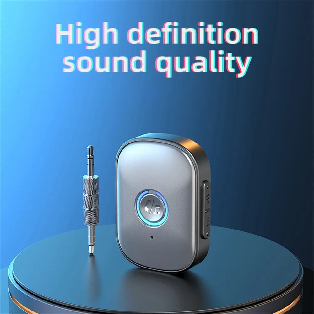W1 Hands Free AUX Car Bluetooth-compatible Receiver Portable Mini BT 5.3 Receiver Car Audio Adapter - 7