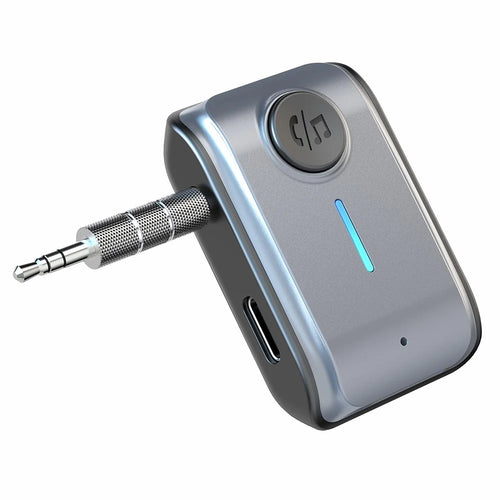 W2 Hands Free AUX Car Bluetooth-compatible Receiver Portable BT 5.3 Car Audio Adapter with Type-C Input, TF Card Slot - 1
