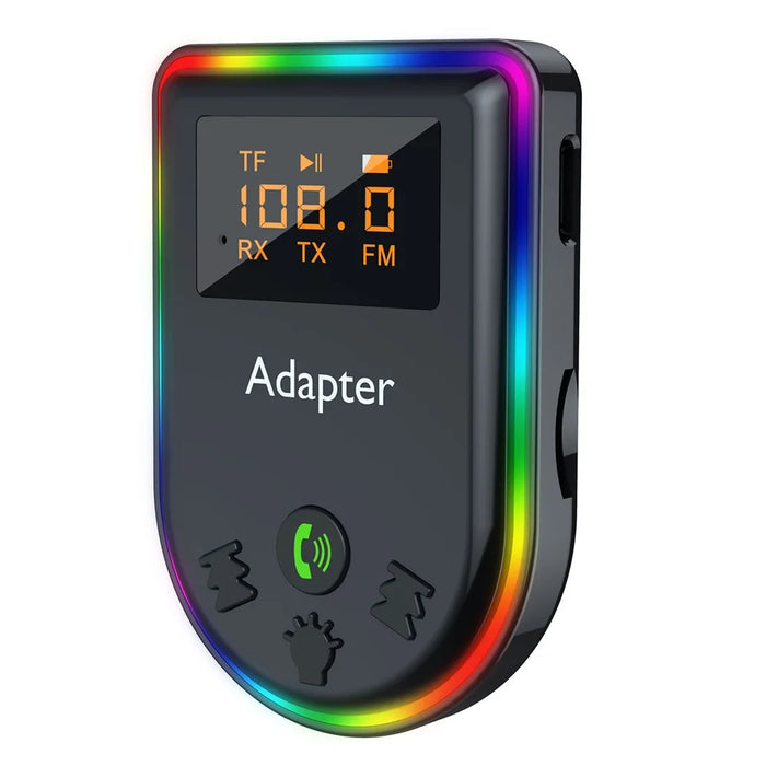 Q7 Portable Digital Display Bluetooth-compatible 5.3 MP3 Player 2-in-1 Receiver / Transmitter Car Audio Adapter - 1