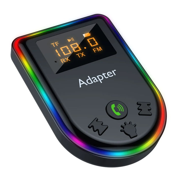 Q7 Portable Digital Display Bluetooth-compatible 5.3 MP3 Player 2-in-1 Receiver / Transmitter Car Audio Adapter - 2
