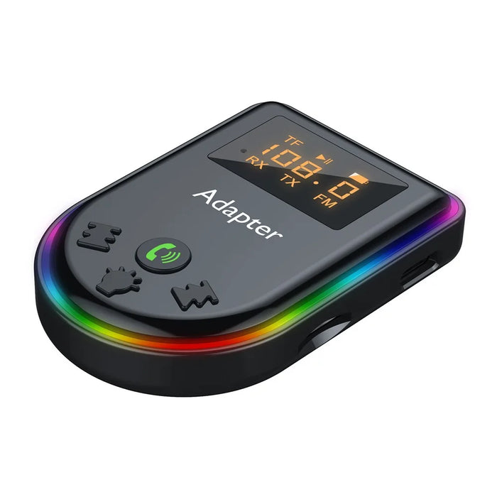 Q7 Portable Digital Display Bluetooth-compatible 5.3 MP3 Player 2-in-1 Receiver / Transmitter Car Audio Adapter - 4