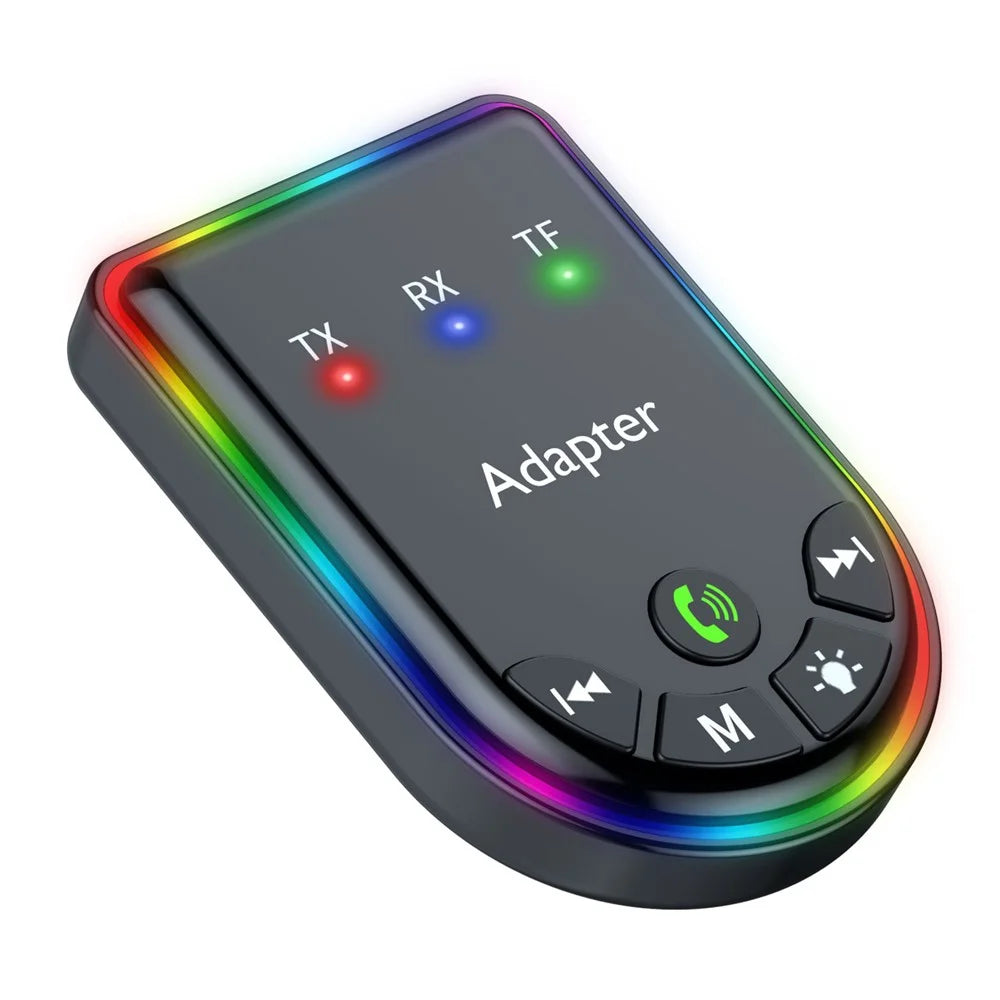Q4 2-in-1 TX / RX Adapter Bluetooth-compatible 5.3 Car MP3 Player with Light - 1