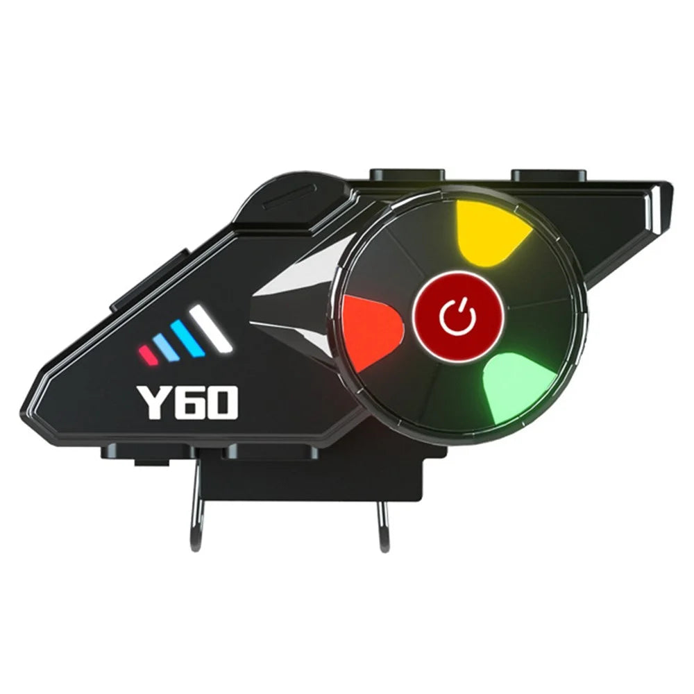 Y60 Motorcycle Bluetooth-compatible Headset Waterproof Helmet Speakers Noise Cancellation / FM Radio - Hard Microphone - 1