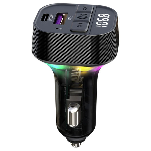 C51 Colorful Light Car Bluetooth-compatible Adapter Type-C + USB Car Charger FM Transmitter MP3 Music Player - 2