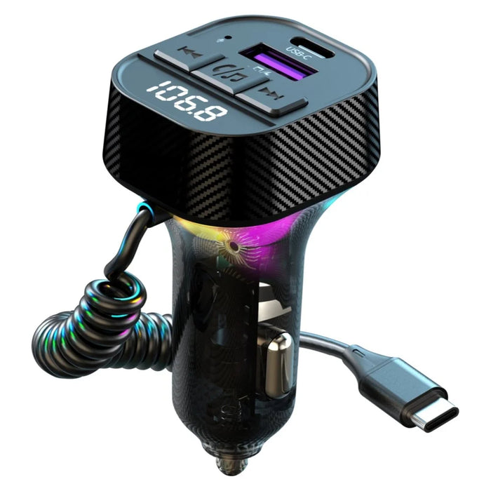 C53 Car Bluetooth-compatible Receiver FM Transmitter MP3 Player Fast Charging Car Charger - 1