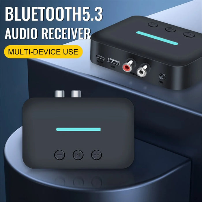 T88 5.3 Bluetooth-compatible Audio Receiver Adapter NFC Wireless Bluetooth-compatible Extender 3.5mm AUX Speaker - 2