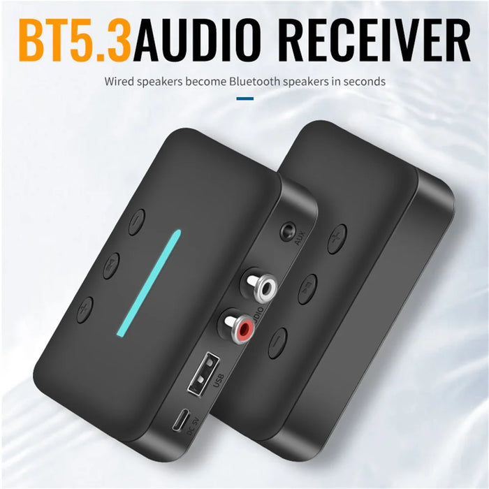 T88 5.3 Bluetooth-compatible Audio Receiver Adapter NFC Wireless Bluetooth-compatible Extender 3.5mm AUX Speaker - 3