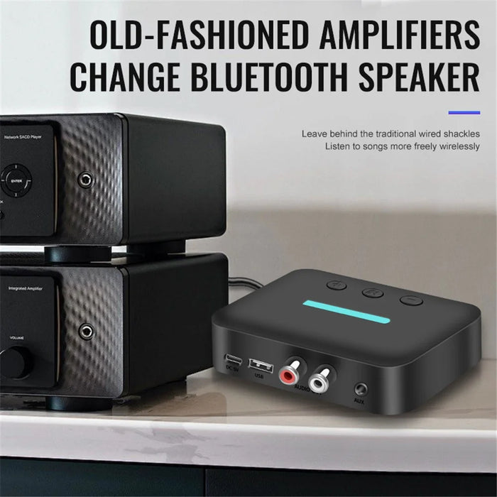 T88 5.3 Bluetooth-compatible Audio Receiver Adapter NFC Wireless Bluetooth-compatible Extender 3.5mm AUX Speaker - 5