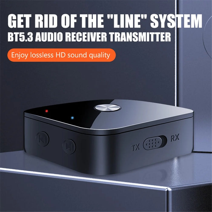 T69 2-in-1 Bluetooth-compatible 5.3 APTX Adaptive Receiver Transmitter Wireless Audio Adapter - 4