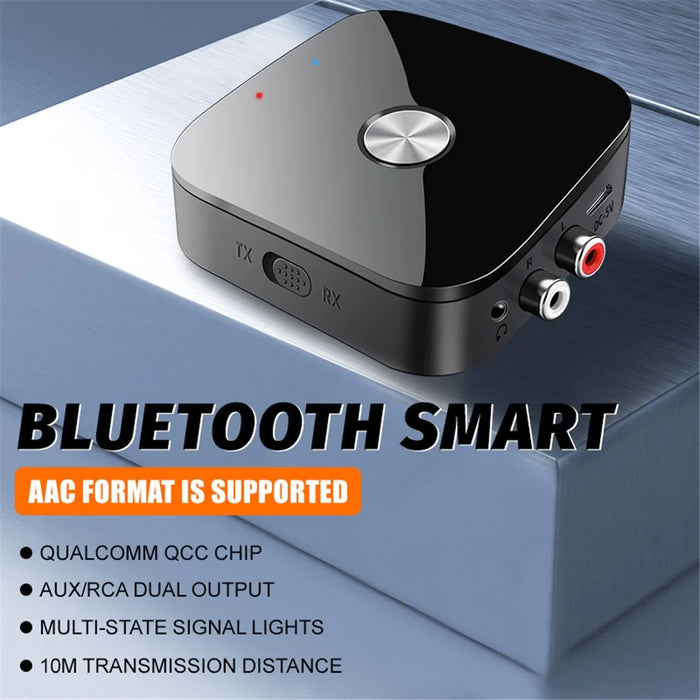T69 2-in-1 Bluetooth-compatible 5.3 APTX Adaptive Receiver Transmitter Wireless Audio Adapter - 5