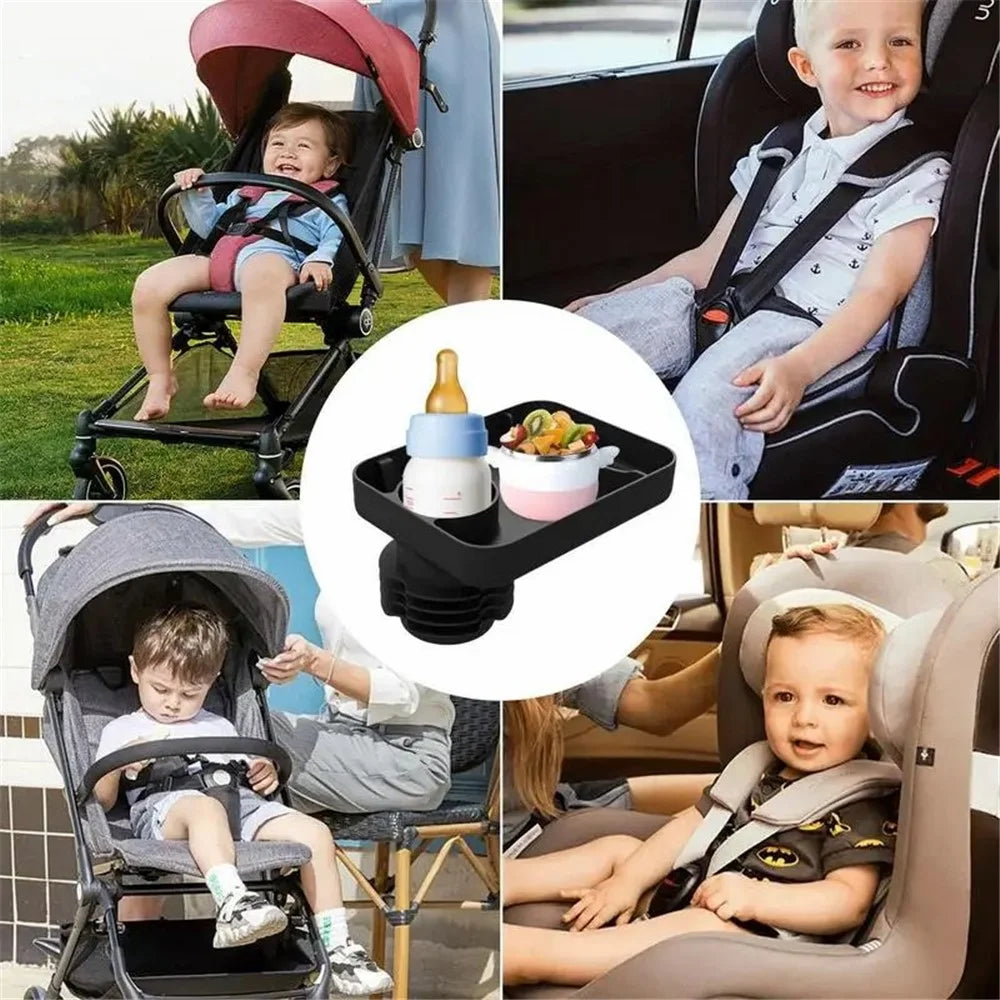 6923 Travel Tray for Kids Toddler Car Seat Silicone Rotatable Cup Holder Food Tray (BPA Free/Not FDA Certificated) - Pink - 5