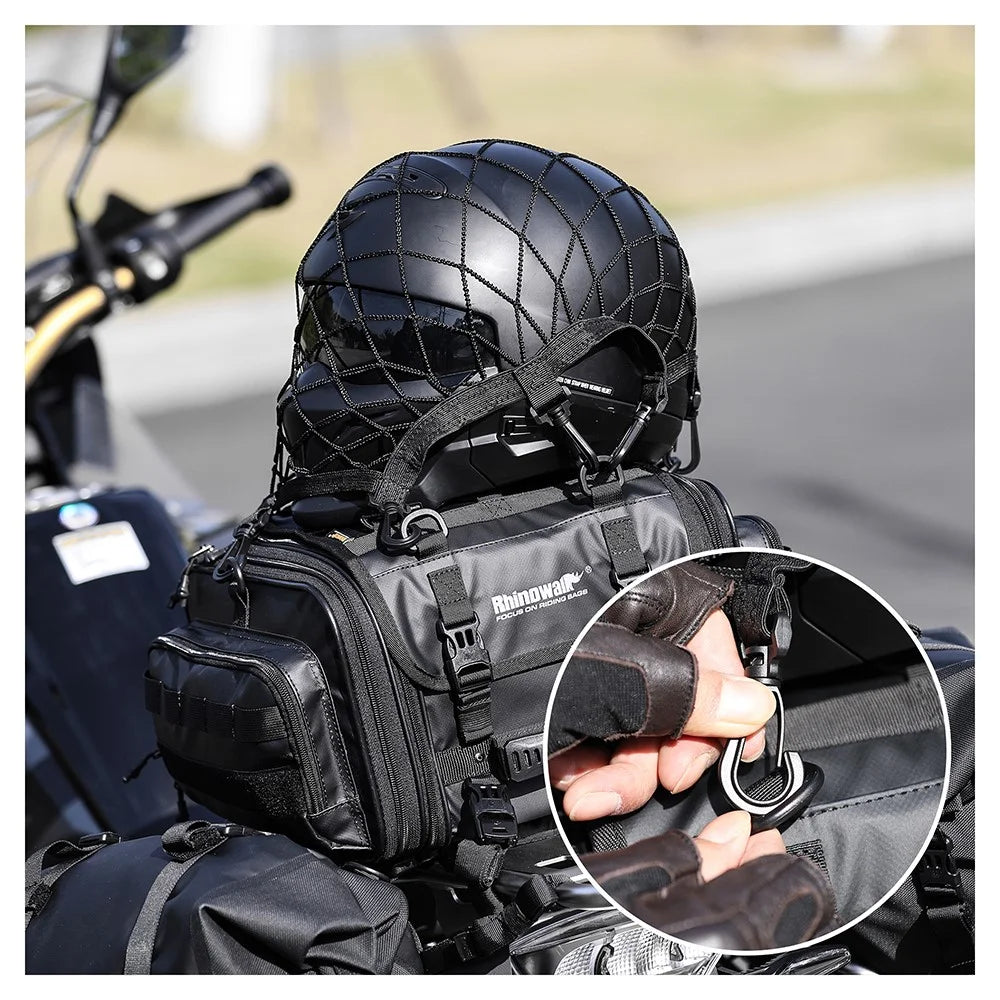 RHINOWALK Motorcycle Helmet Fixing Net Anti-lost Motorbike Tail Helmet Holder Net - MTR003A - 7
