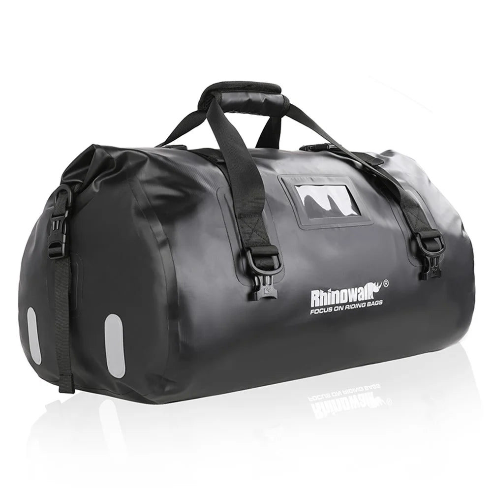 RHINOWALK MT20450BK 45L Waterproof Motorcycle Tail Bag Rear Seat Pouch with Shoulder Strap - 6