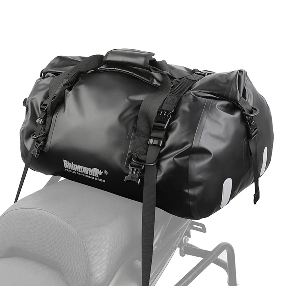 RHINOWALK MT20450BK 45L Waterproof Motorcycle Tail Bag Rear Seat Pouch with Shoulder Strap - 7