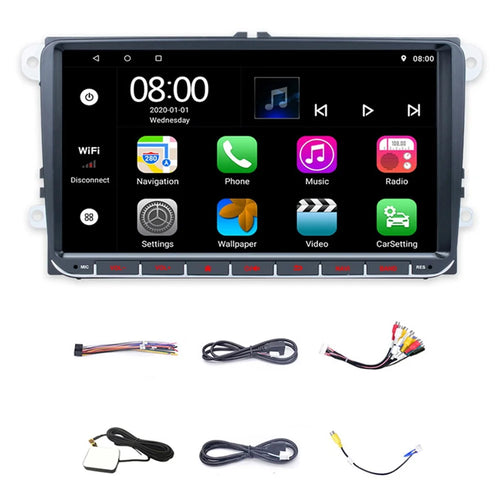RH-753B For Golf MK5 / Polo / Passat / Jetta 1G+32G HD Vehicle Player 9-inch Android 13 Car FM Radio Multimedia Player - 1