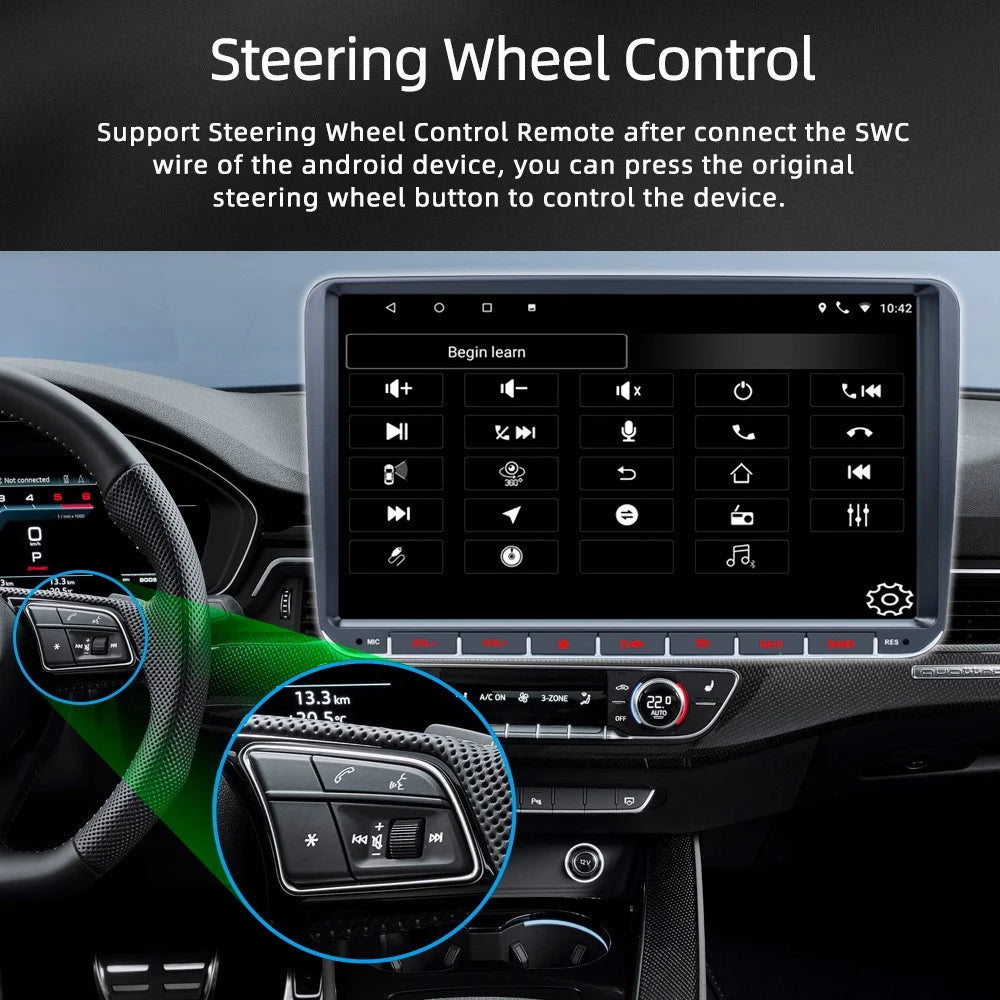RH-753A For Golf MK5 / Polo / Passat / Jetta 1G+16G Car Multimedia Player 9-inch Android 13 FM Radio Video Player - 6