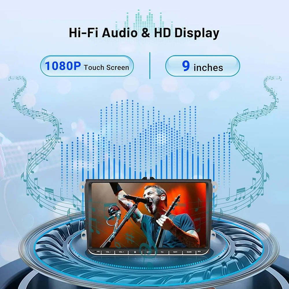 RH-753H For Golf MK5  /  Polo  /  Passat  /  Jetta 4G+32G 9-inch HD Multimedia Player Car FM Radio Android 13 Carplay Music Video Player - 6