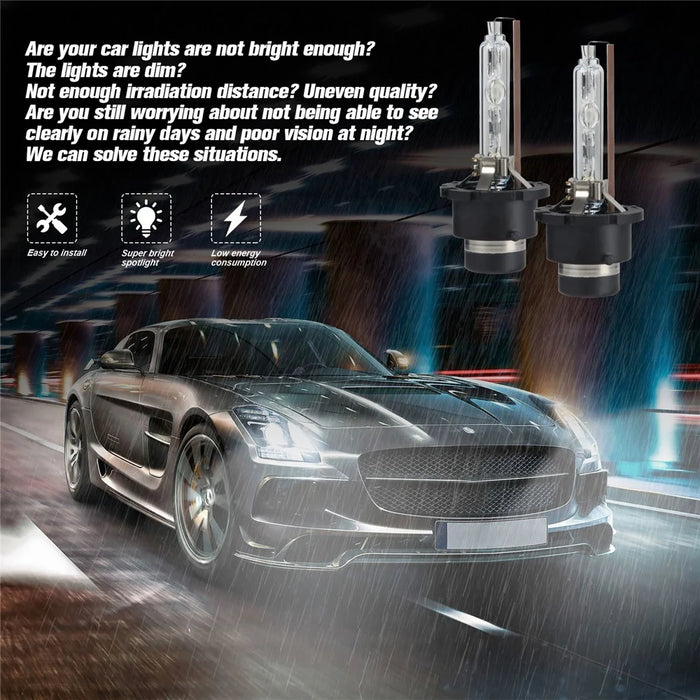 1 Pair EAGLEVISION D2S B0002 4300K Warm White Xenon Headlight Automotive Lighting HID Bulbs - 2