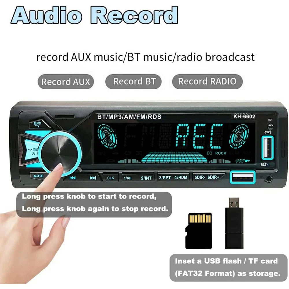 1789 Smart Bluetooth-compatible Lossless Music Car MP3 Player TF / U-Disk / AUX FM Radio Car Player - 2