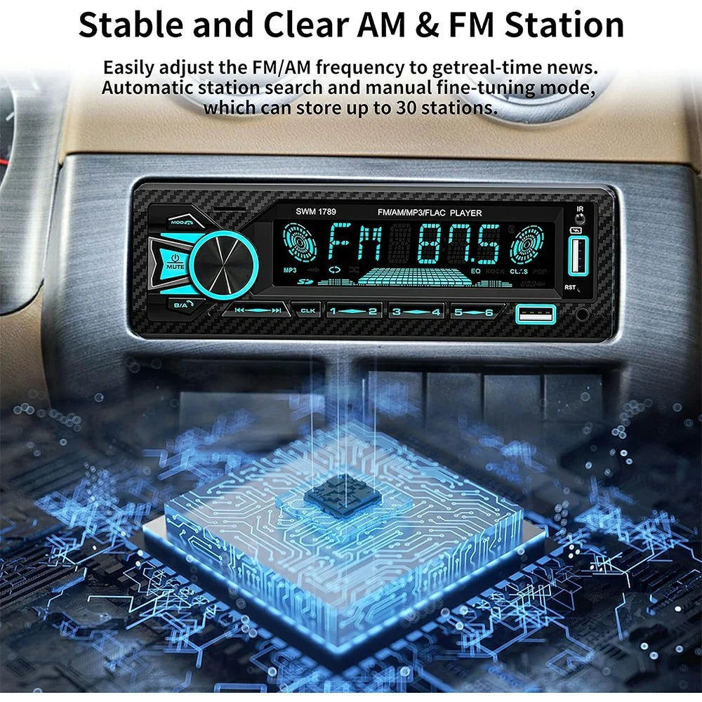 1789 Smart Bluetooth-compatible Lossless Music Car MP3 Player TF / U-Disk / AUX FM Radio Car Player - 7