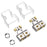 2Pcs Positive and Negative Car Battery Terminal Connectors for Automotive  /  Marine Battery Clamps - Silver+Gold - 1