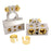 2Pcs Positive and Negative Car Battery Terminal Connectors for Automotive  /  Marine Battery Clamps - Silver+Gold - 3