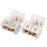 2Pcs Positive and Negative Car Battery Terminal Connectors for Automotive  /  Marine Battery Clamps - Silver+Gold - 4