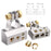 2Pcs Positive and Negative Car Battery Terminal Connectors for Automotive  /  Marine Battery Clamps - Silver+Gold - 5