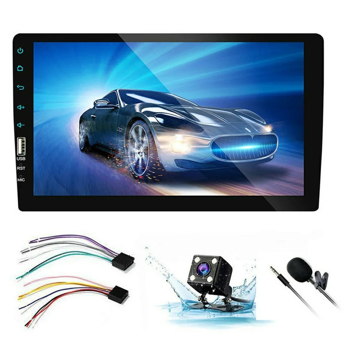 RH753B 9 Inch Touch Screen Car MP5 Player Multimedia Stereo FM Radio with Mic and 4 LED Rear View Camera - 1