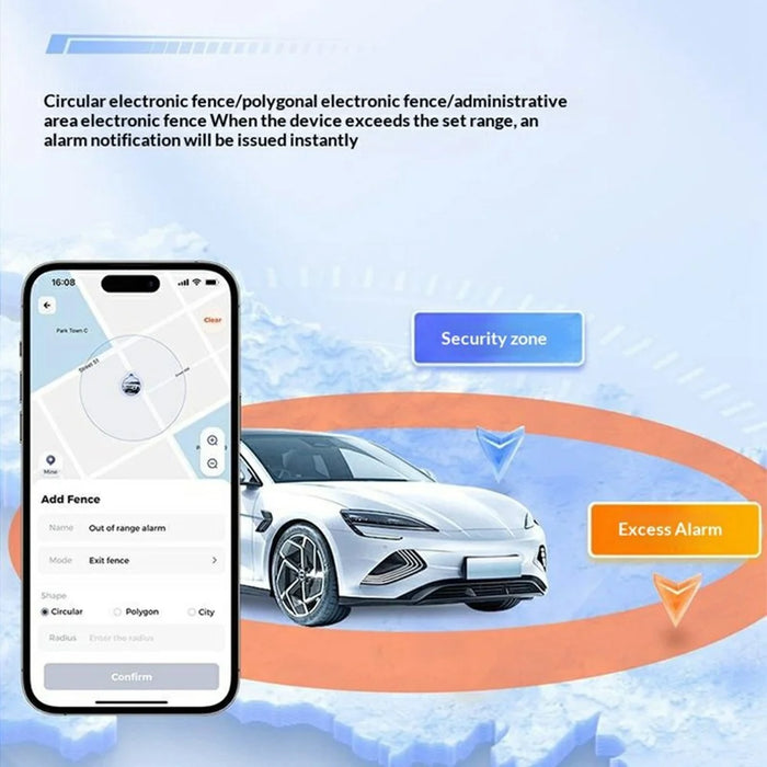 PG09 Portable GPS Tracker 4G Real Time Vehicle Tracking Device for Car / Motorcycle / Truck, 4-Wire Version - Black - 5