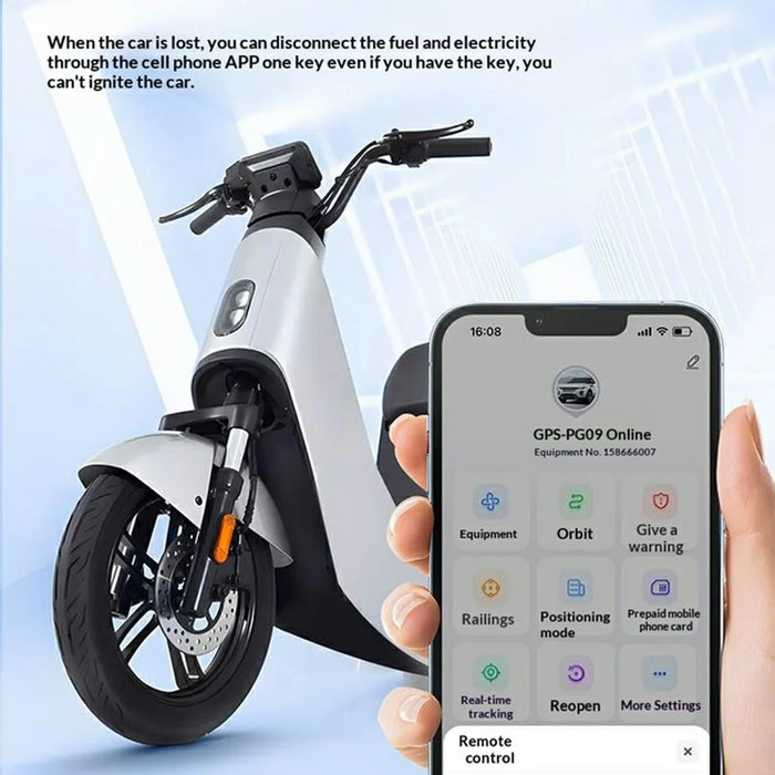 PG09 Portable GPS Tracker 4G Real Time Vehicle Tracking Device for Car / Motorcycle / Truck, 4-Wire Version - Black - 6