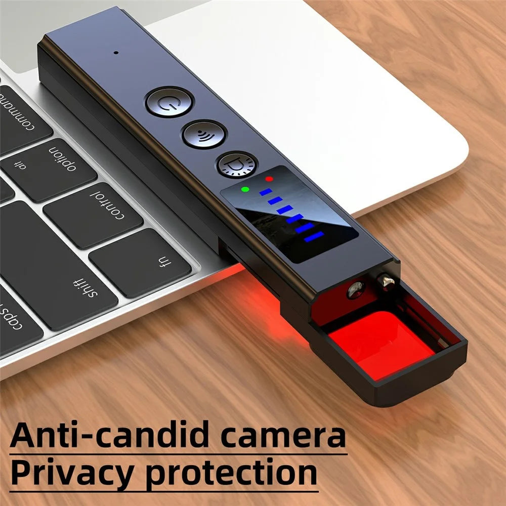 X16 Handheld Detector for Hotel Camera Real Time Scanning Anti Theft Alarm Detector - Black - 5