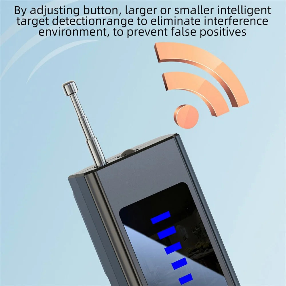 X16 Handheld Detector for Hotel Camera Real Time Scanning Anti Theft Alarm Detector - Black - 7