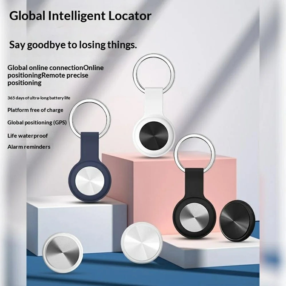 F5 Circular Design Mini Pet GPS Tracker Anti-Lost Device Global Positioning Locator for iOS / Android - Black - 2